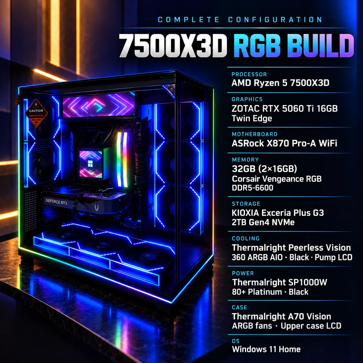 Ryzen 5 7500X3D RGB Build, photo 6