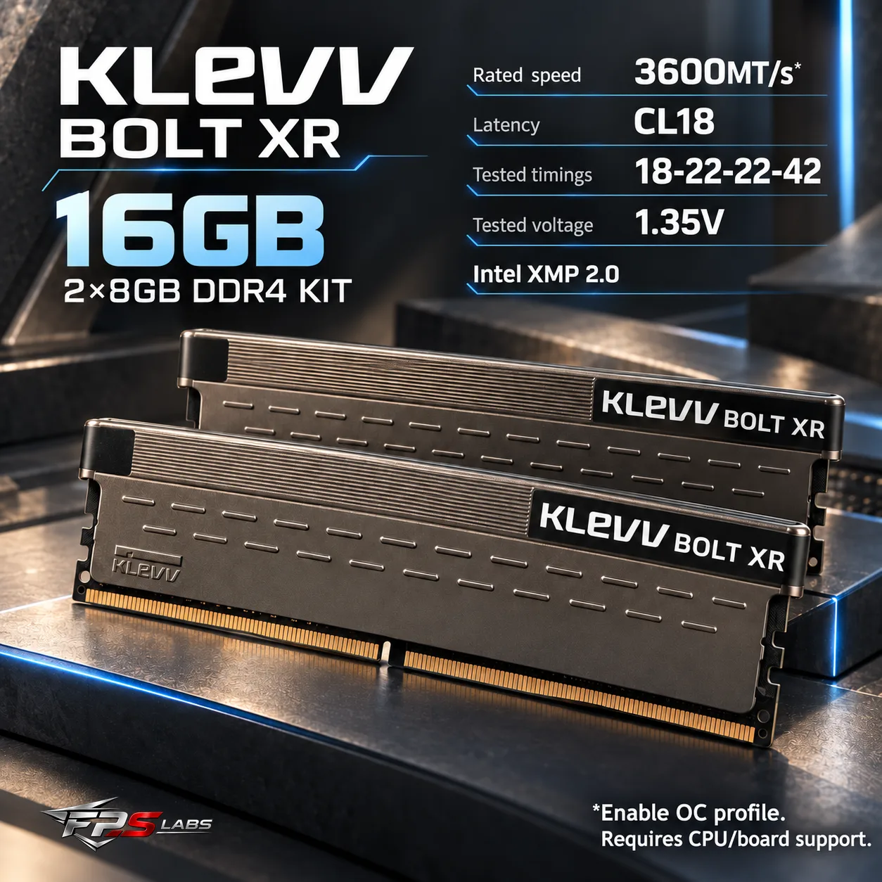 Klevv Bolt XR 16GB (2x 8GB) DDR4 3600MHz CL18, photo 5