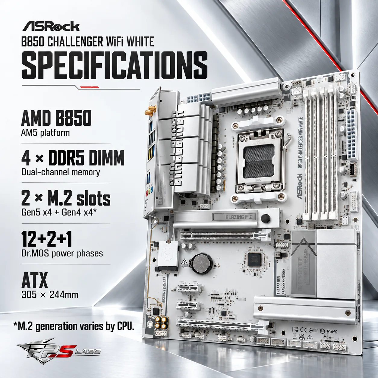 ASRock B850 Challenger WiFi (White), photo 5