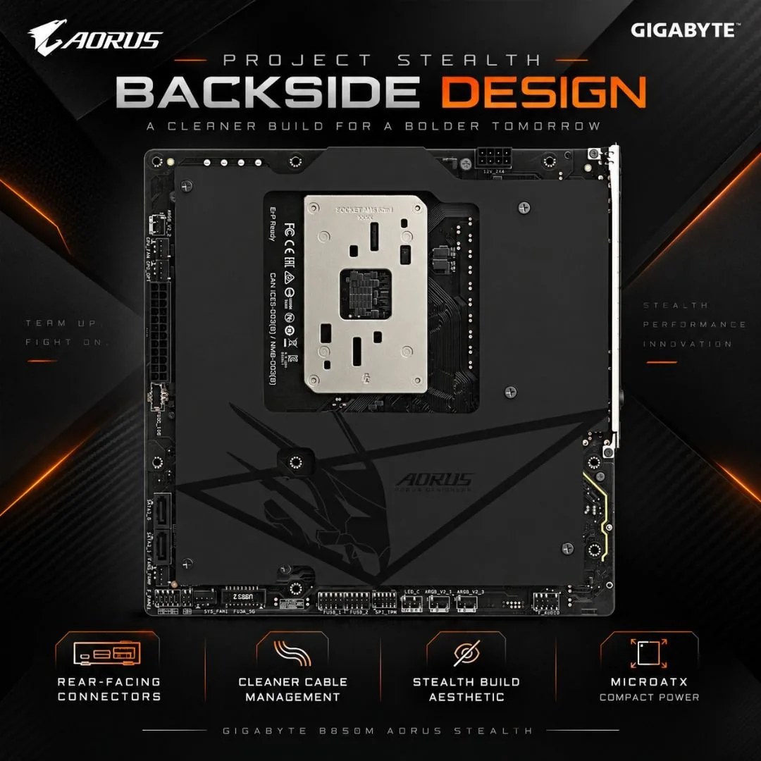 Gigabyte B850M AORUS Stealth (Black), photo 2