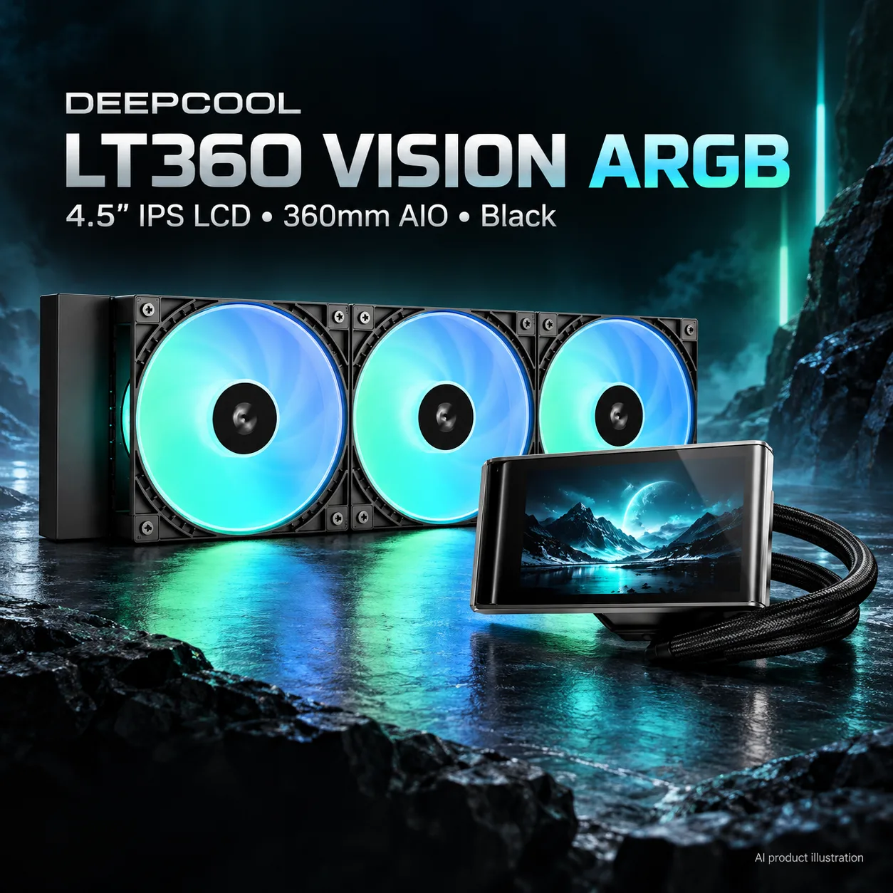 DeepCool LT360 Vision 4.5" LCD (Black)